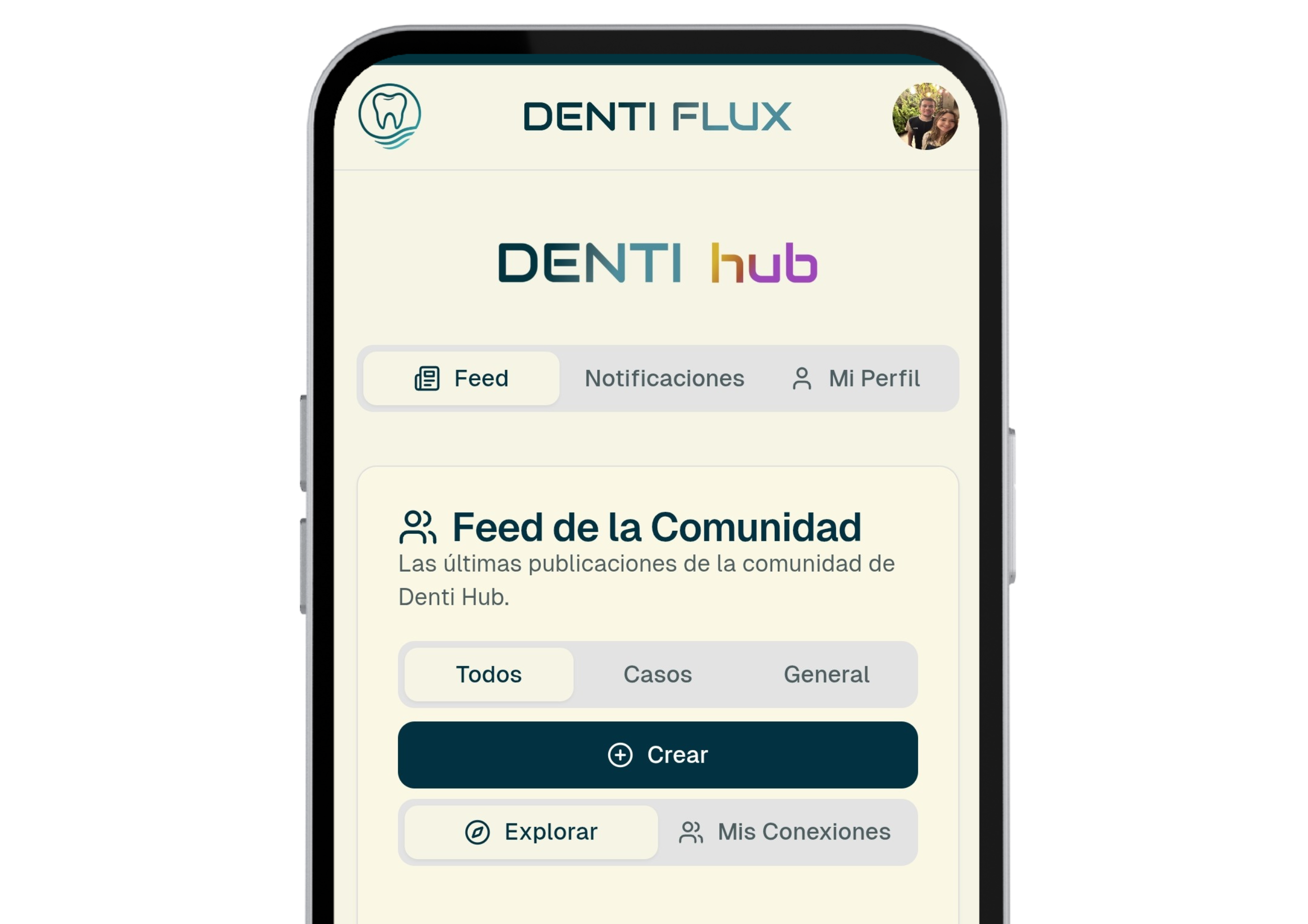 Captura de pantalla de la comunidad DentiHub