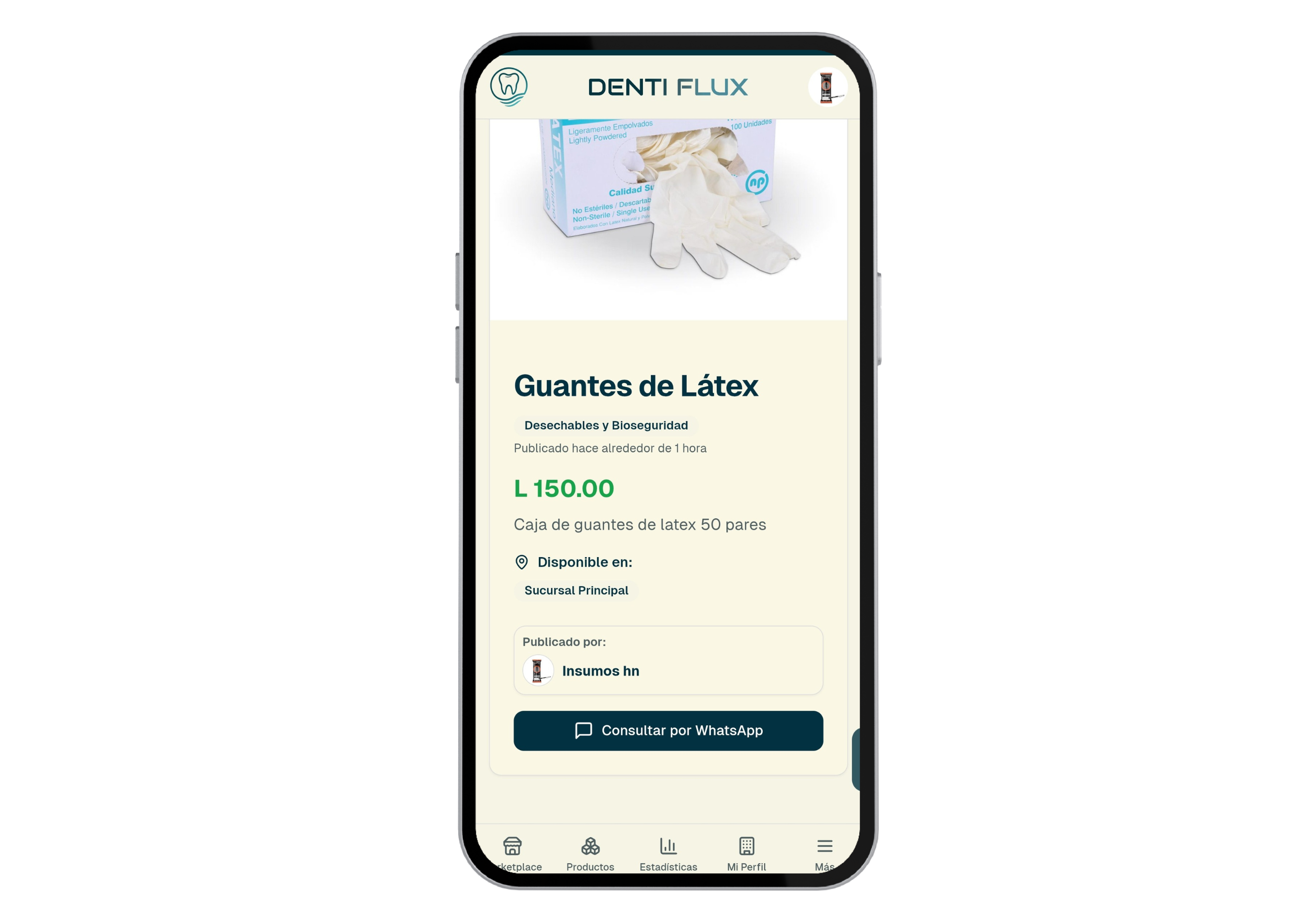 Captura de pantalla del Marketplace de DentiFlux 2